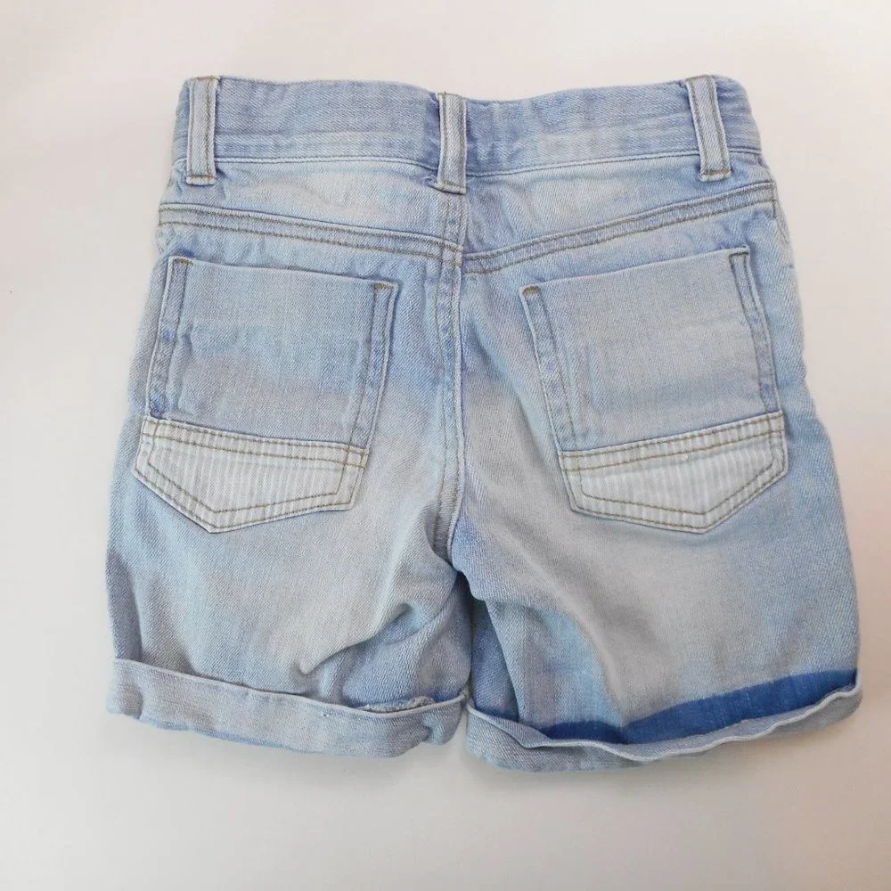Genuine Kids from Oshkosh Kids Blue Denim Shorts 4T Rolled